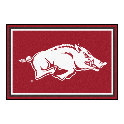 University of Arkansas - Arkansas Razorbacks 5x8 Rug Razorback Primary Logo Cardinal