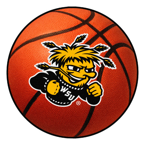Wichita State University - Wichita State Shockers Basketball Mat WuShock Primary Logo Orange