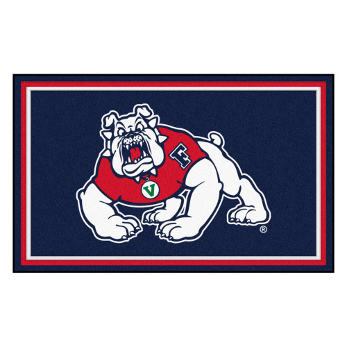 Fresno State - Fresno State Bulldogs 4x6 Rug 4-Paw Bulldog Primary Logo Navy