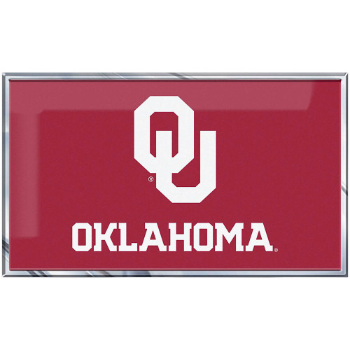 University of Oklahoma - Oklahoma Sooners Embossed State Flag Emblem OU Primary Logo Crimson