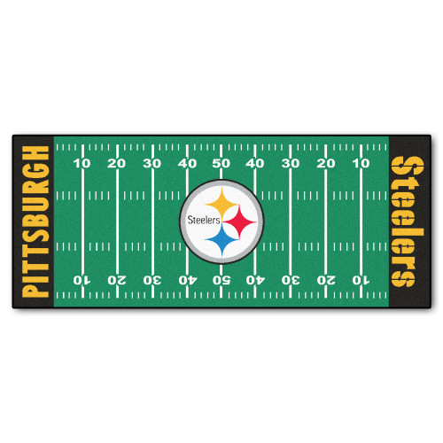 Pittsburgh Steelers Football Field Runner Steeler Primary Logo Green