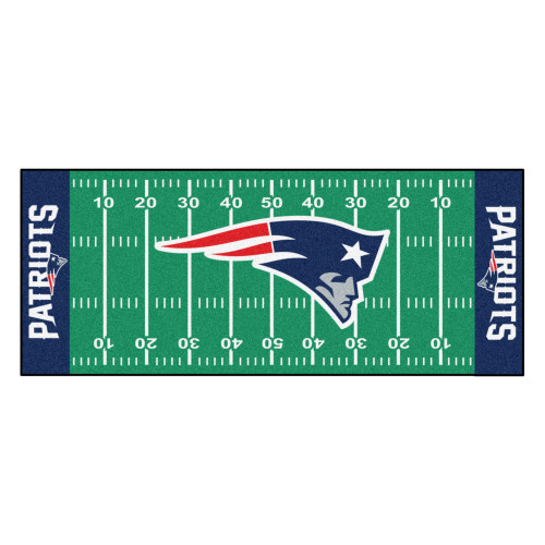 New England Patriots Football Field Runner Patriot Head Primary Logo Green