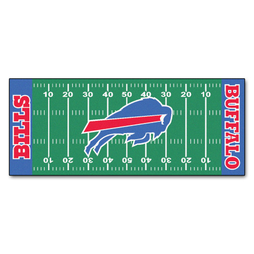 Buffalo Bills Football Field Runner Buffalo Primary Logo Green