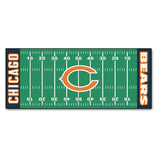 Chicago Bears Football Field Runner "C" Logo Green