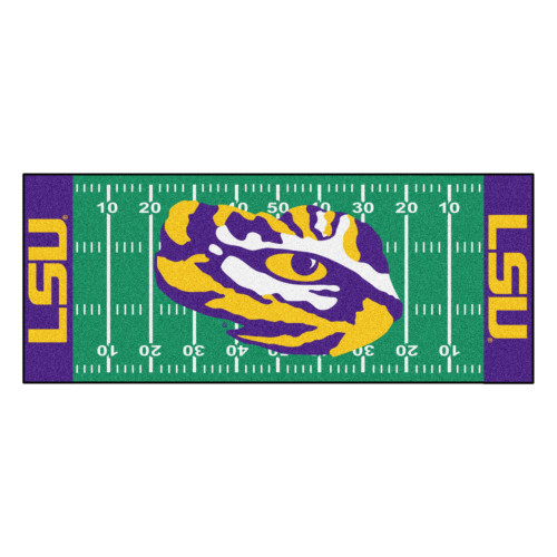 Louisiana State University - LSU Tigers Football Field Runner Tiger Eye Secondary Logo Green