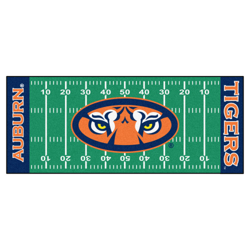 Auburn University - Auburn Tigers Football Field Runner "Tiger Eyes" Logo Green