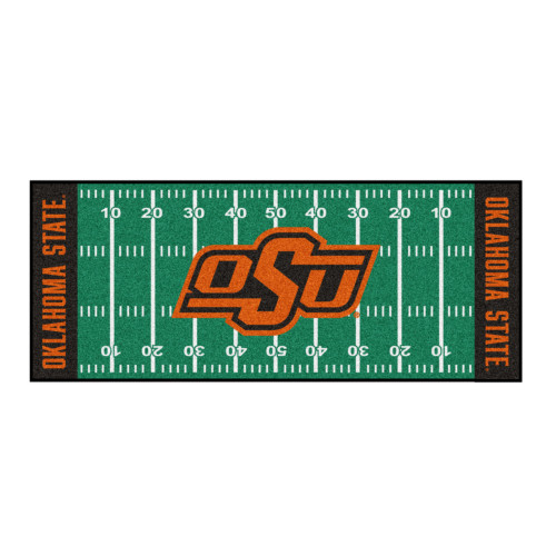 Oklahoma State University - Oklahoma State Cowboys Football Field Runner OSU Primary Logo Green