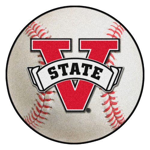 Valdosta State University - Valdosta State Blazers Baseball Mat "V & Banner 'State'" Logo White