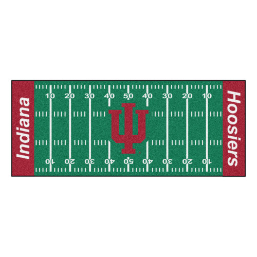 Indiana University - Indiana Hooisers Football Field Runner IU Trident Primary Logo Green