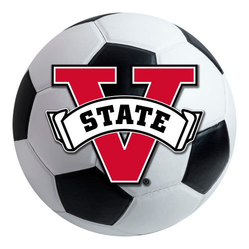 Valdosta State University - Valdosta State Blazers Soccer Ball Mat "V & Banner 'State'" Logo White