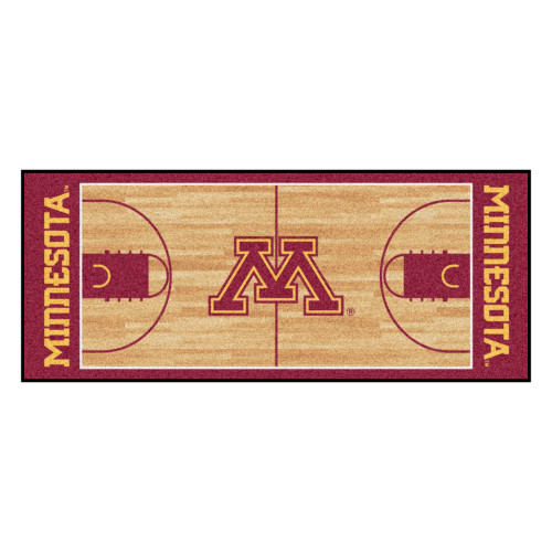 University of Minnesota - Minnesota Golden Gophers NCAA Basketball Runner Block M Primary Logo Maroon