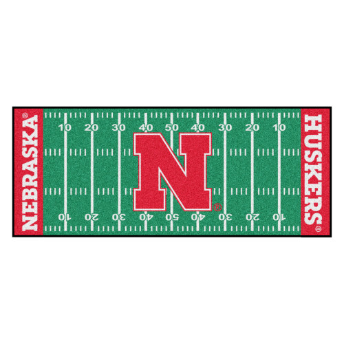 University of Nebraska - Nebraska Cornhuskers Football Field Runner N Primary Logo Green