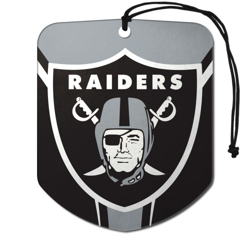 Las Vegas Raiders Air Freshener 2-pk Raiders Primary Logo Gray & Black