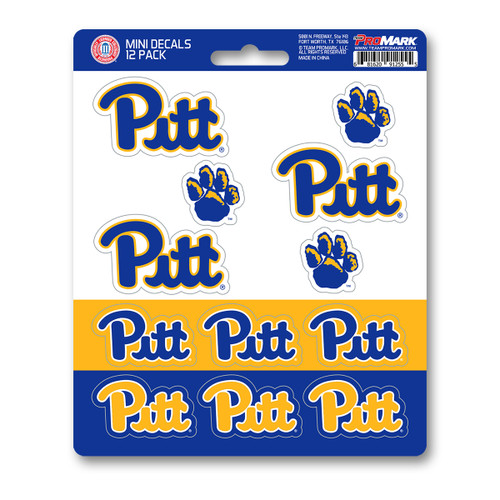 Pittsburgh Panthers Mini Decal 12-pk 12 Various Logos / Wordmark