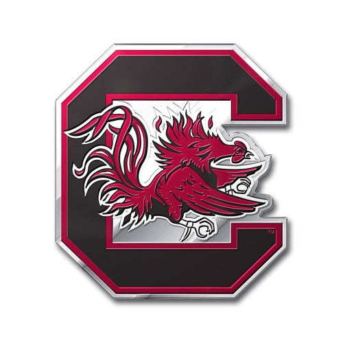 University of South Carolina - South Carolina Gamecocks Embossed Color Emblem "Gamecock Bird" Alternate Logo Maroon & Black