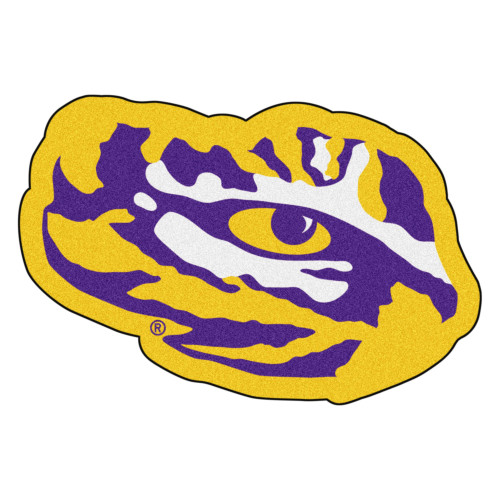 Louisiana State University - LSU Tigers Mascot Mat Tiger Eye Secondary Logo Purple