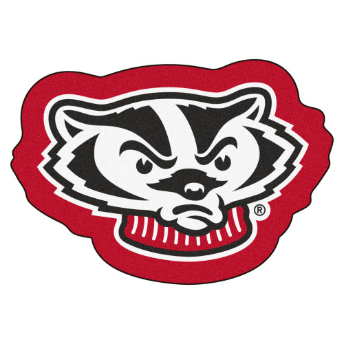 University of Wisconsin - Wisconsin Badgers Mascot Mat "Badger" Logo Red
