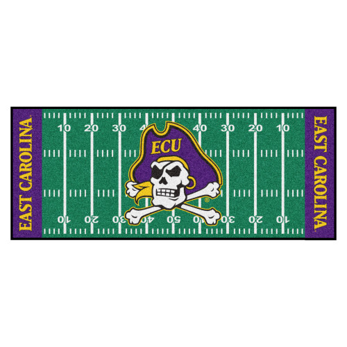 East Carolina University - East Carolina Pirates Football Field Runner Pirate Primary Logo and Wordmark Green