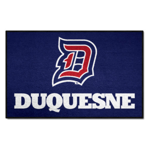 Duquesne University - Duquesne Duke Starter Mat "Stylized D & Wordmark" Logo Navy