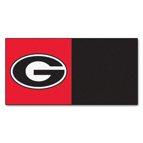 University of Georgia - Georgia Bulldogs Team Carpet Tiles G Primary Logo Black