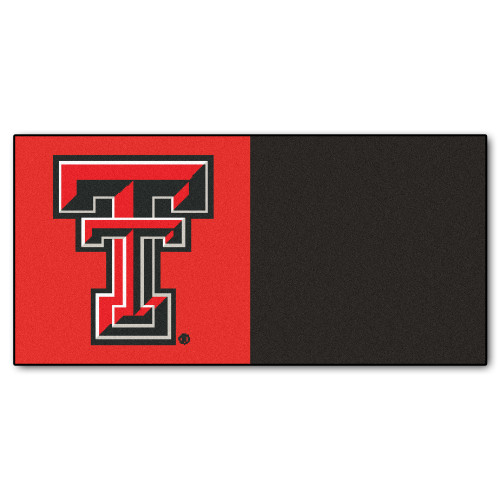 Texas Tech University - Texas Tech Red Raiders Team Carpet Tiles Double T Primary Logo Red
