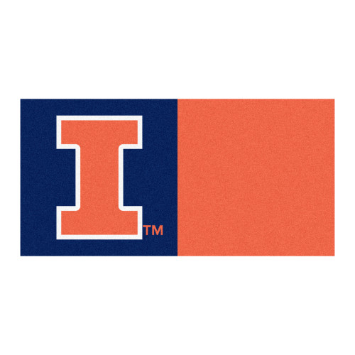 University of Illinois - Illinois Illini Team Carpet Tiles Block I Primary Logo Blue