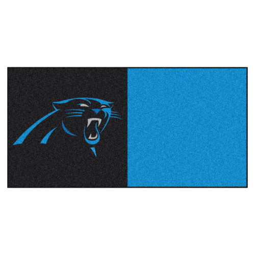 Carolina Panthers Team Carpet Tiles Panther Primary Logo Black