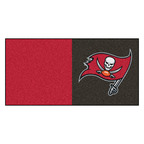 Tampa Bay Buccaneers Team Carpet Tiles Pirate Flag Primary Logo Gray