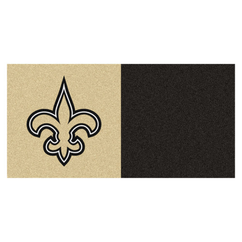 New Orleans Saints Team Carpet Tiles Fleur-de-lis Primary Logo Black