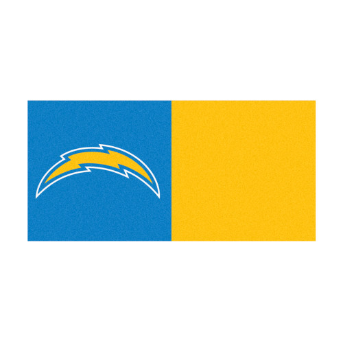 Los Angeles Chargers Team Carpet Tiles Bolt Primary Logo Navy