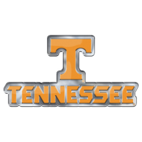 University of Tennessee - Tennessee Volunteers Embossed Color Emblem 2 Power T Primary Logo with Wordmark Orange