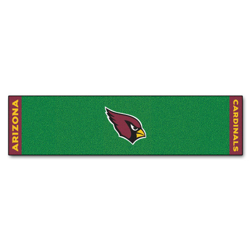 Arizona Cardinals Putting Green Mat Cardinal Head Primary Logo Green