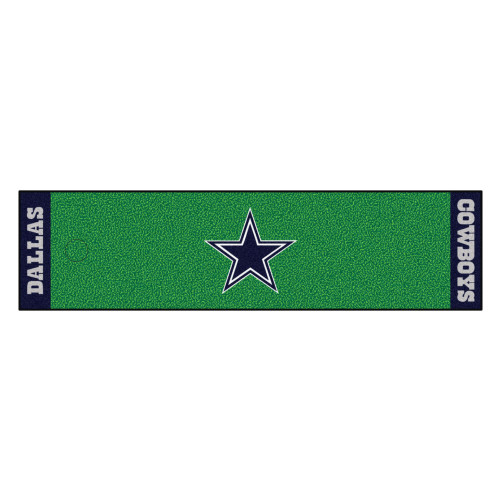 Dallas Cowboys Putting Green Mat Star Primary Logo Green