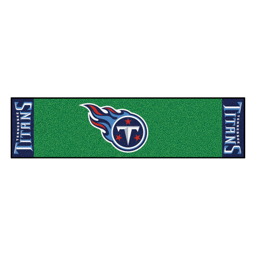 Tennessee Titans Putting Green Mat Flaming T Primary Logo Green