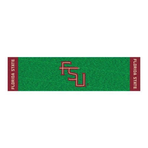 Florida State University - Florida State Seminoles Putting Green Mat Seminole Primary Logo Green