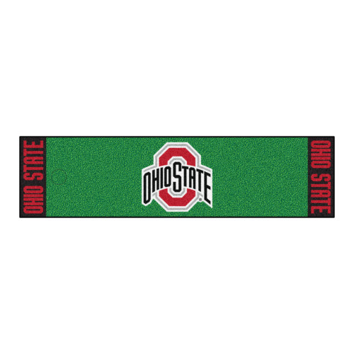 Ohio State University - Ohio State Buckeyes Putting Green Mat Ohio State Primary Logo Green