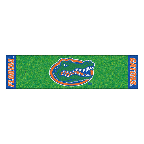 University of Florida - Florida Gators Putting Green Mat Gator Head Primary Logo Green