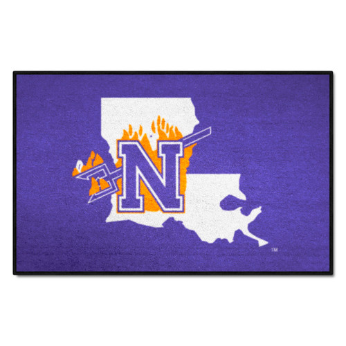 Northwestern State University - Northwestern State Demons Starter Mat "N" and Pitchfork Logo Purple