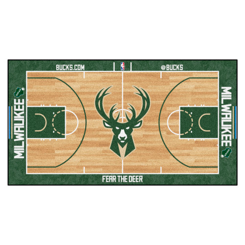 NBA - Milwaukee Bucks NBA Court Large Runner 29.5x54