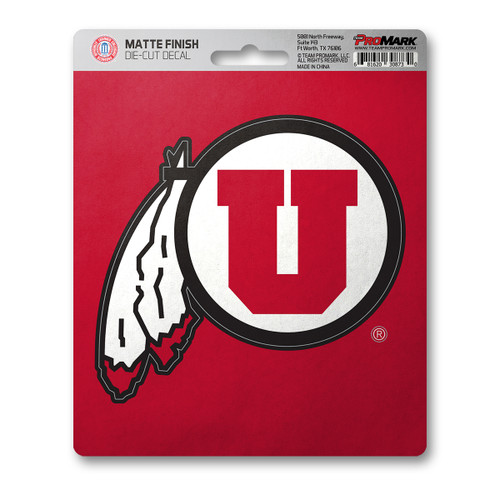 Utah Utes Matte Decal "Circle U & Feathers" Logo