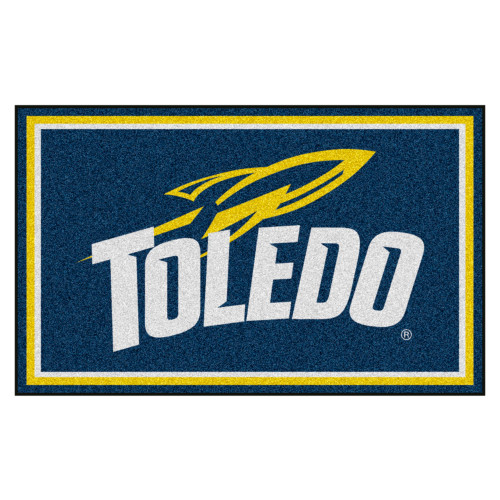 University of Toledo - Toledo Rockets 4x6 Rug Toledo Rocket Primary Logo Navy