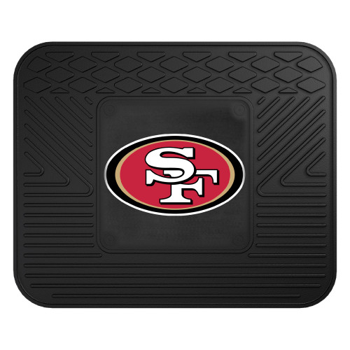 San Francisco 49ers Utility Mat Oval SF Primary Logo Black