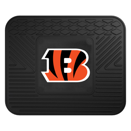 Cincinnati Bengals Utility Mat Striped B Priamry Logo Black
