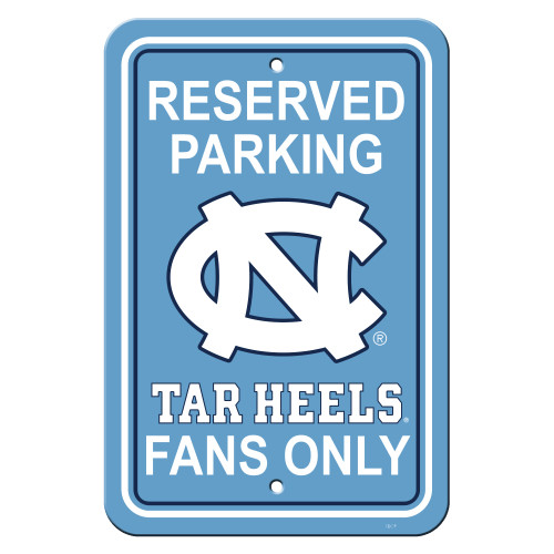 North Carolina Tar Heels 12 in. x 18 in. Plastic Reserved Parking Sign