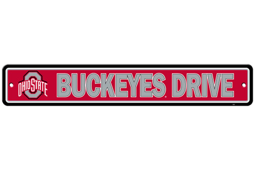 Ohio State Buckeyes Sign 4x24 Plastic Street Sign