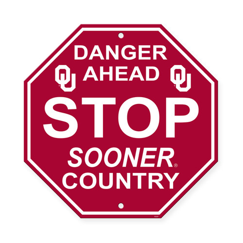 OKLAHOMA SOONERS STOP SIGN - 40582 - 023245405829