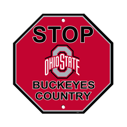 Ohio State Buckeyes Sign 12x12 Plastic Stop Sign