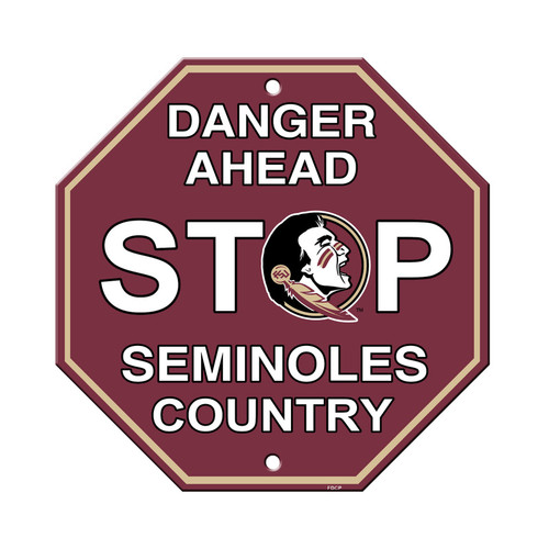 Florida State Seminoles Sign 12x12 Plastic Stop Sign
