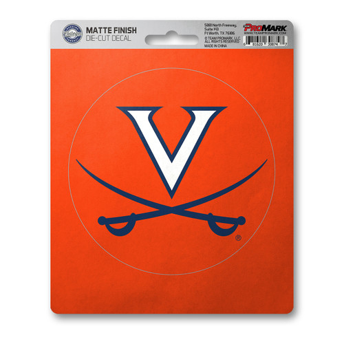 Virginia Cavaliers Matte Decal "V with Swords" Logo