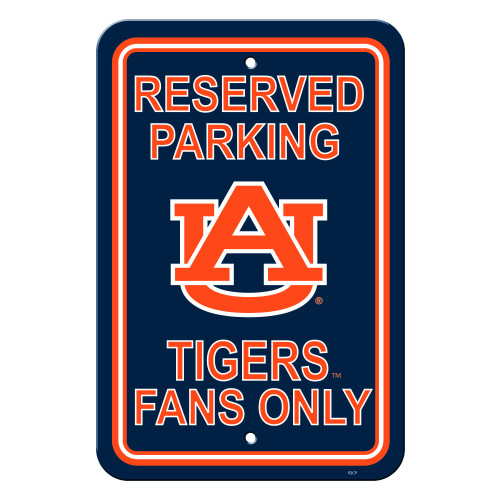 Auburn Tigers 12 in. x 18 in. Plastic Reserved Parking Sign